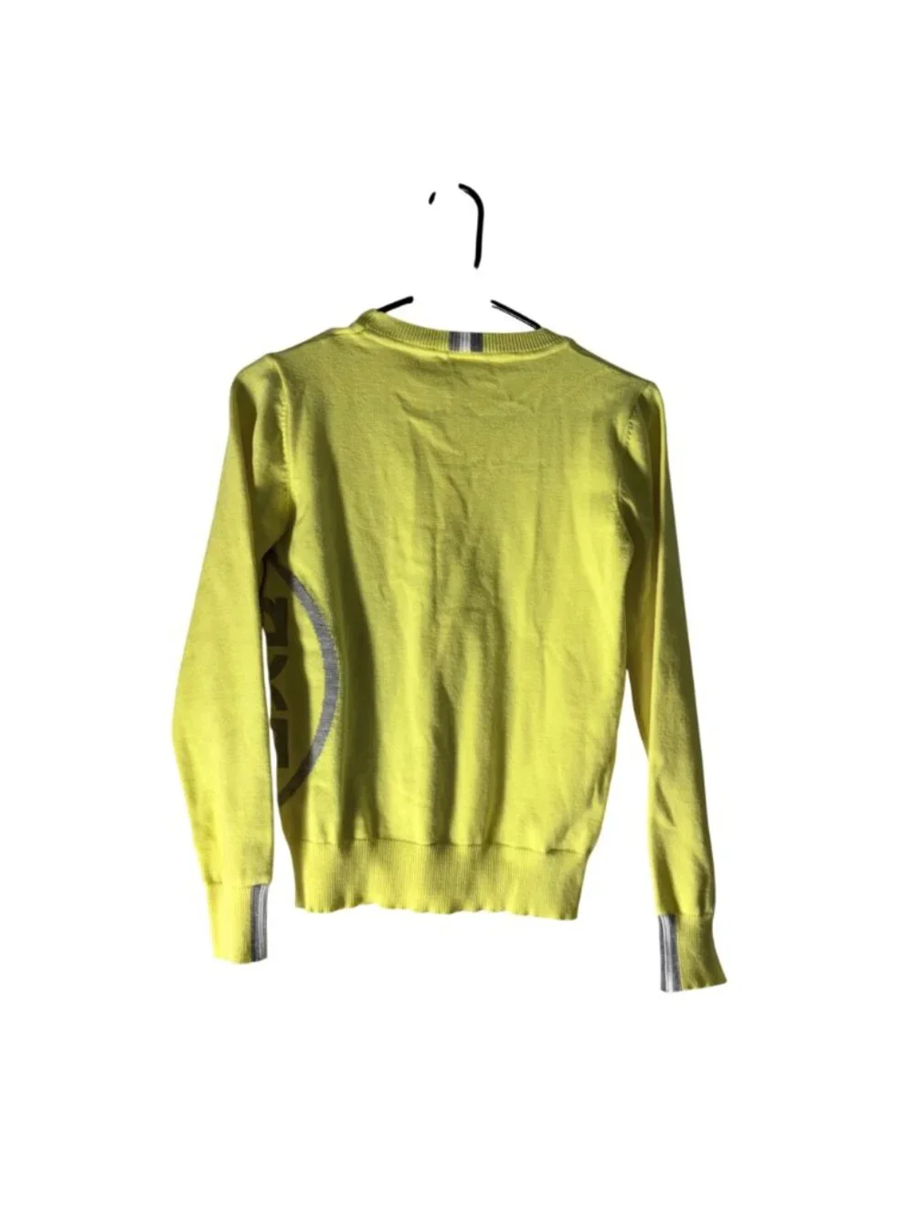 G/Fore Yellow Gray Large Logo Side Crewneck Sweater Womens Size Medium - Picture 5 of 6